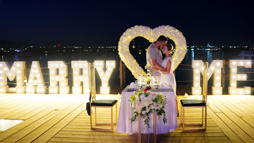 Special Marry Me Proposal with Romantic Dinner In Sharm el Sheikh